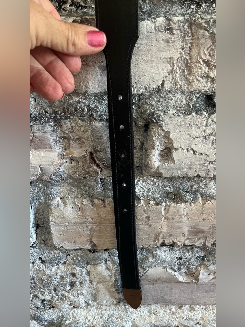 10K Gold/Sterling Silver Leather Western Belt Floral Design stamped/S vintage🔥 - Picture 7 of 7